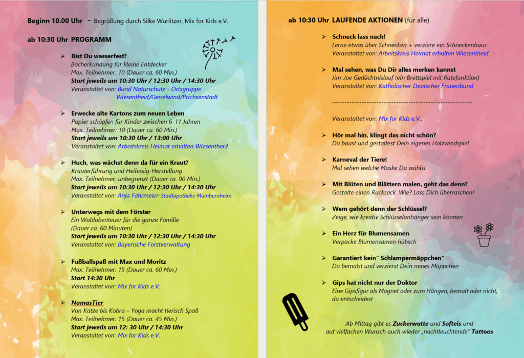 Programm Naturerlebnistag Mix for Kids